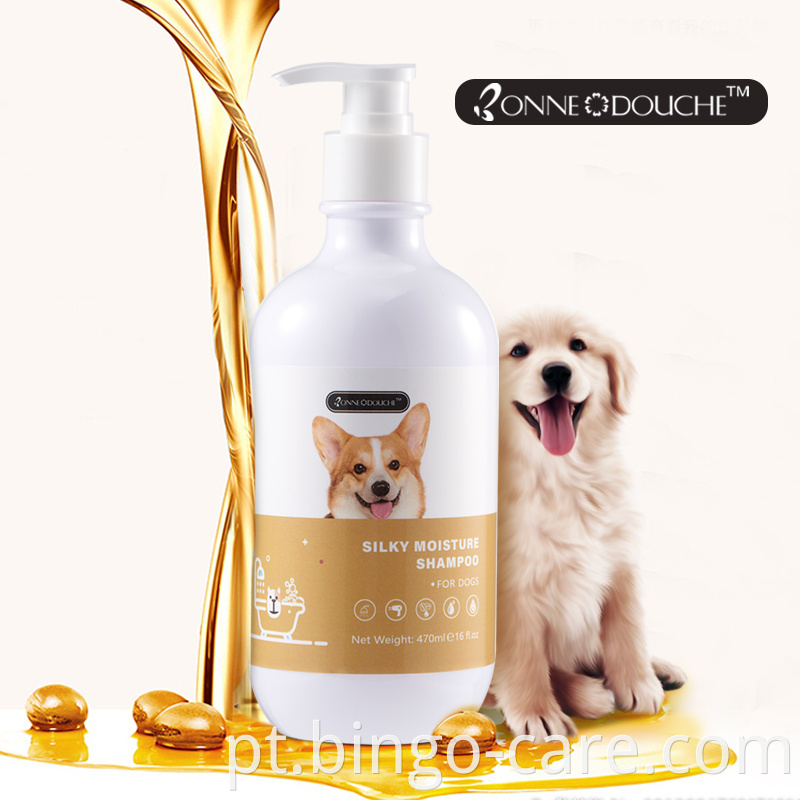 Shampoo de umidade sedoso para animais de estimação mais vendidos para cães OEM / ODM disponível